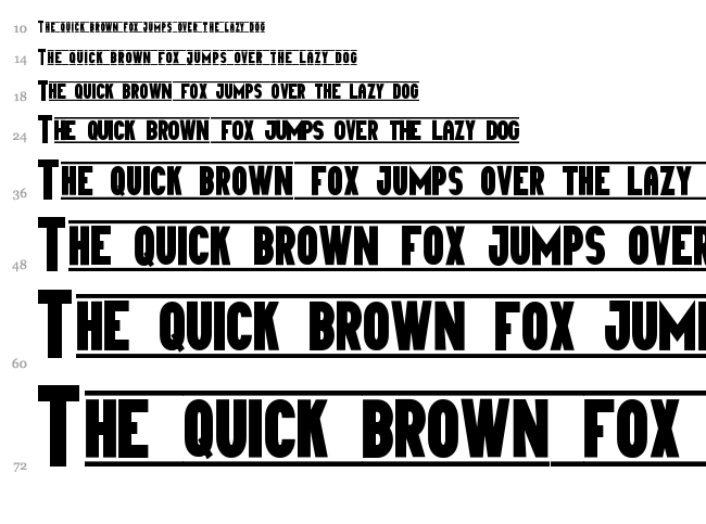 Tipo Capital1 St font waterfall
